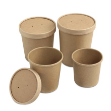 Round soup food kraft paper boxes